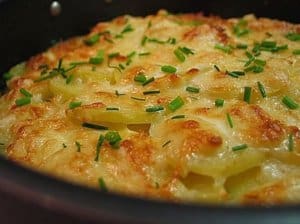 Coliflor y patatas gratinadas